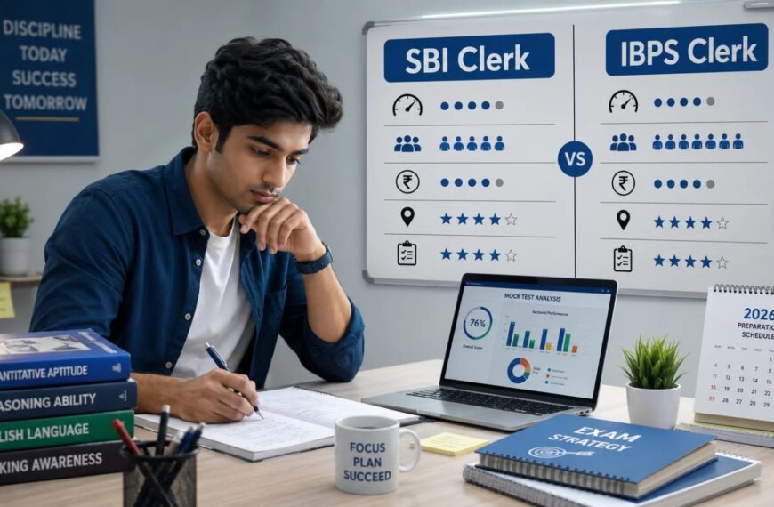 SBI Clerk vs IBPS Clerk 2026: Complete Comparison, Exam Pattern, Salary, & Strategy